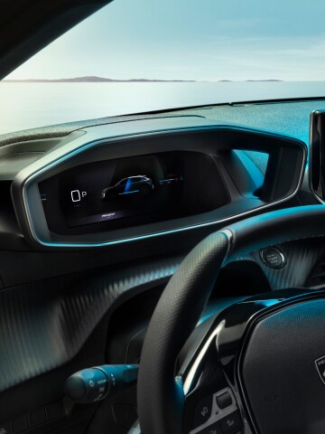 PEUGEOT E-208 digitaal combinatiescherm